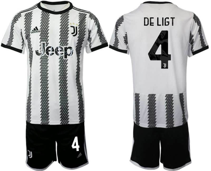 Men 2022-2023 Club Juventus FC home white #4 Soccer Jersey